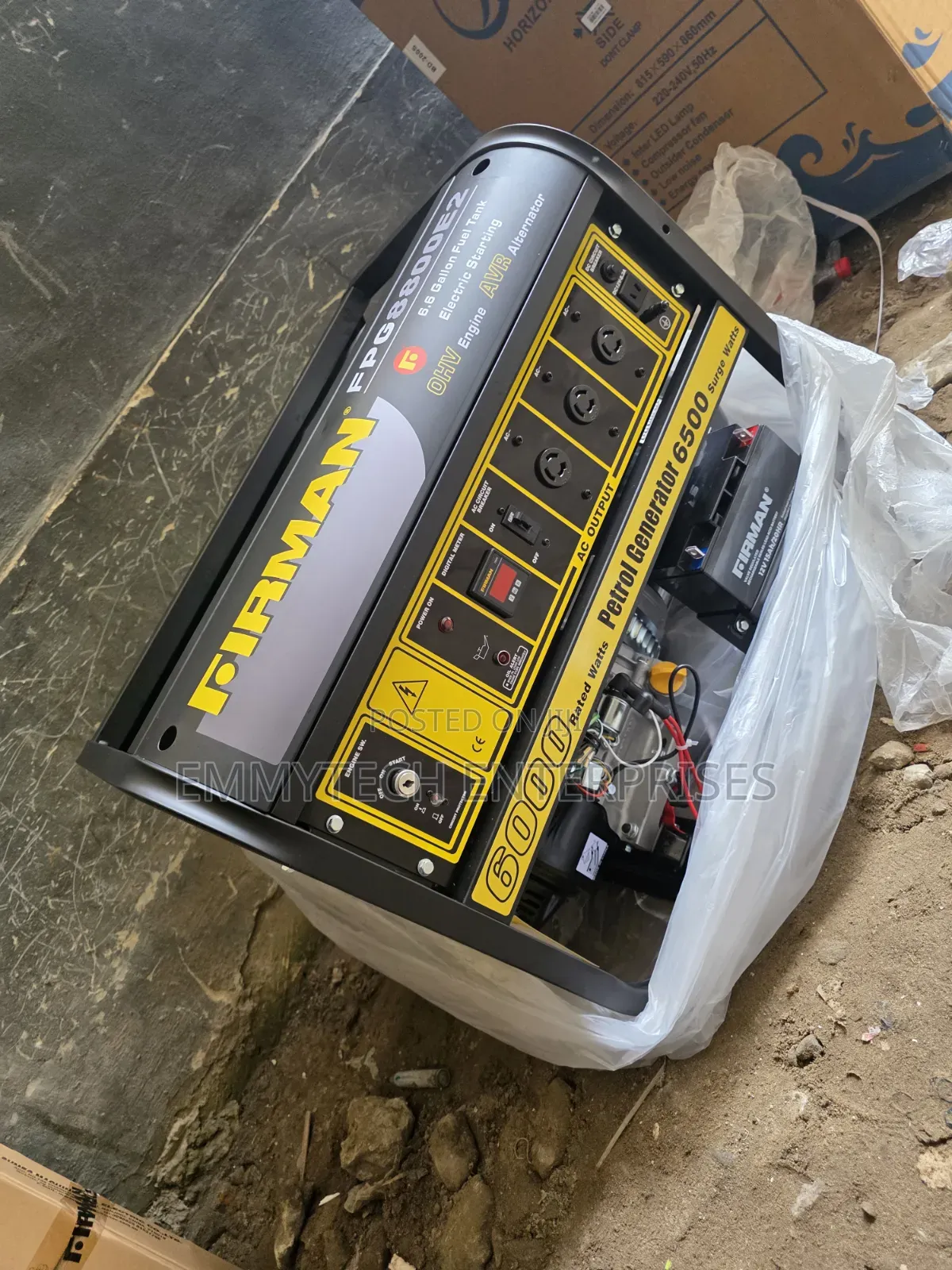 (6.5kva)Firman Black Petrol Gen Model Fpg8800e2 100%Copper Coil