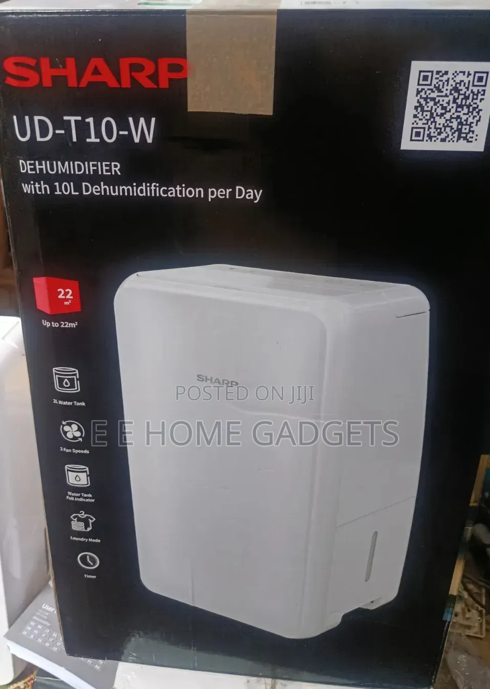 Sharp Ud-T10au-W - 10l Per Day - 2l Water Tank - Dehumidifier - Led
