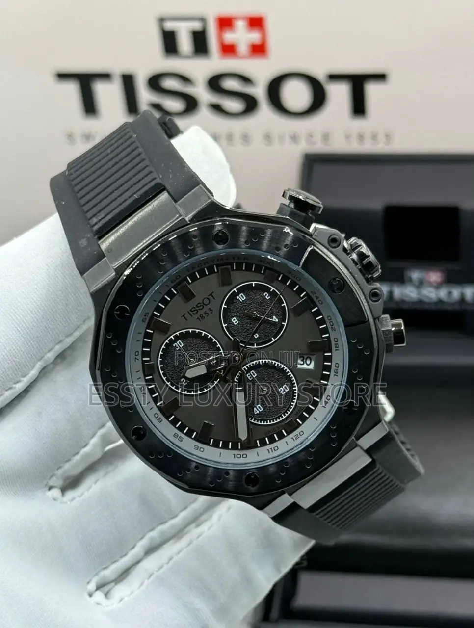 Tissot Quality Luxury Men Rubber Wristwatch