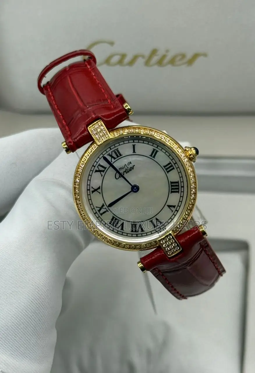 Cartier Quality Luxury Female Genuine Leather Wristwatch