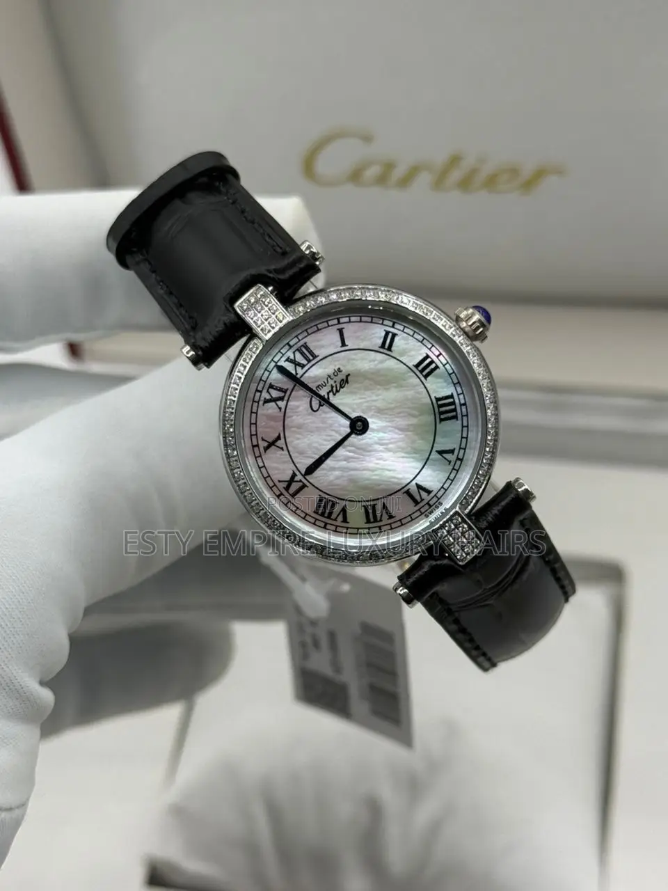 Cartier Quality Luxury Female Genuine Leather Wristwatch