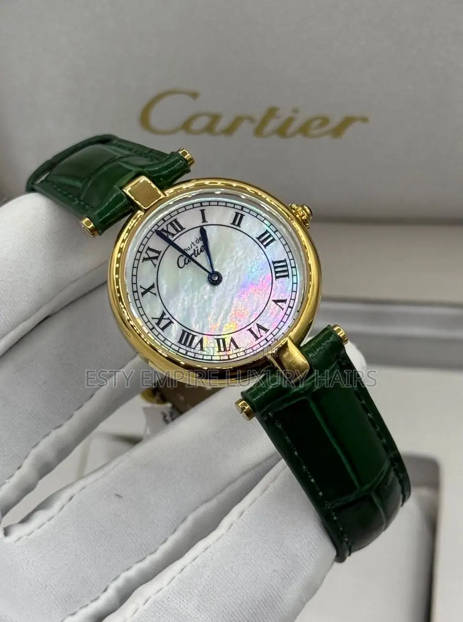 Cartier Quality Luxury Female Genuine Leather Wristwatch