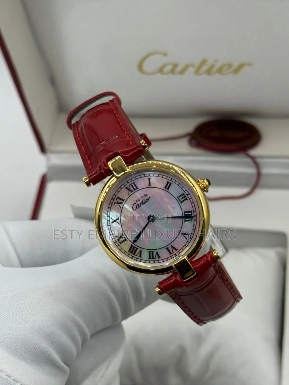 Cartier Quality Luxury Female Genuine Leather Wristwatch