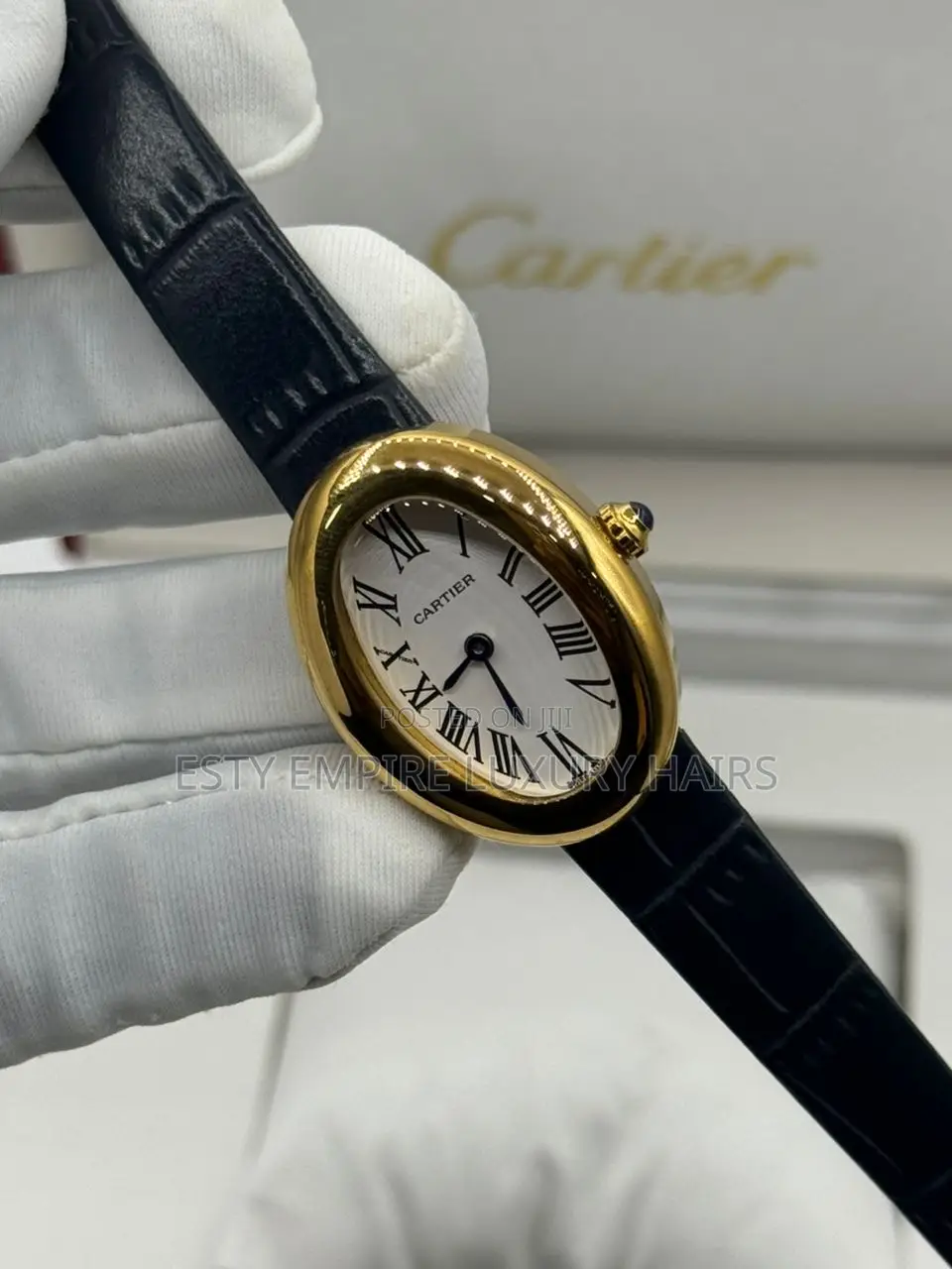 Cartier Quality Luxury Female Genuine Leather Wristwatch