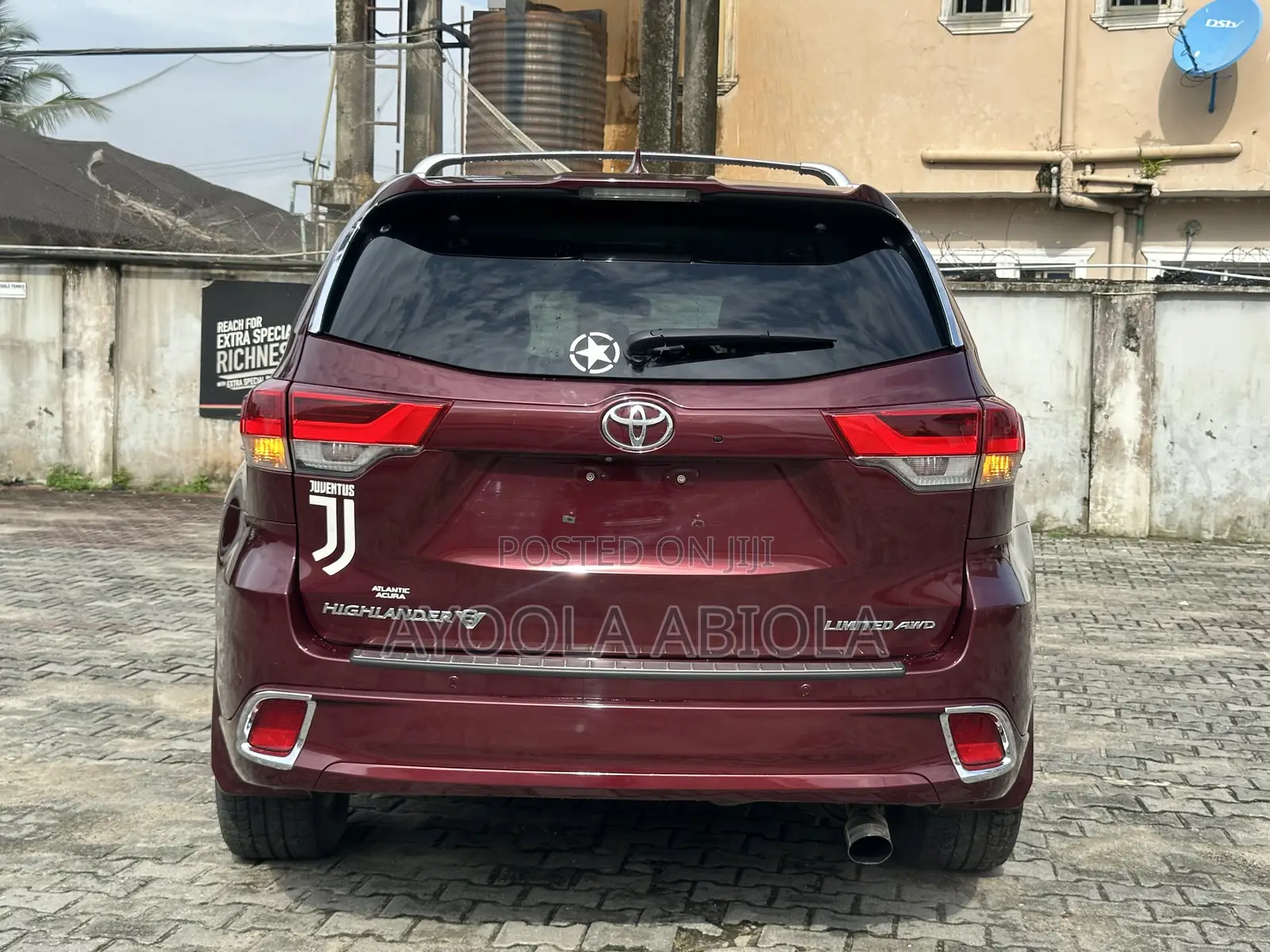 Toyota Highlander Limited V6 4x4 (3.5L 6cyl 6A) 2016 Burgundy