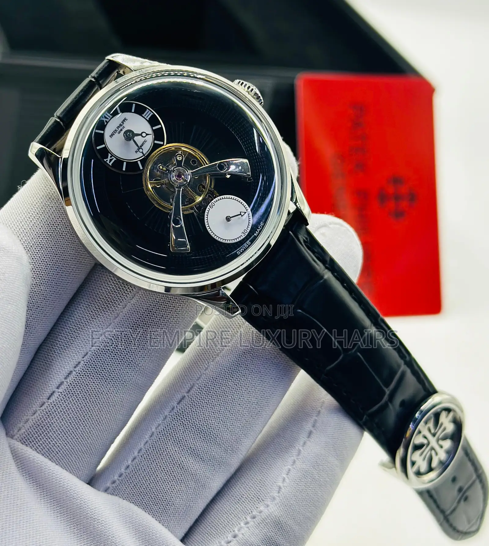 Automatic Patek Philippine Leather Wristwatch