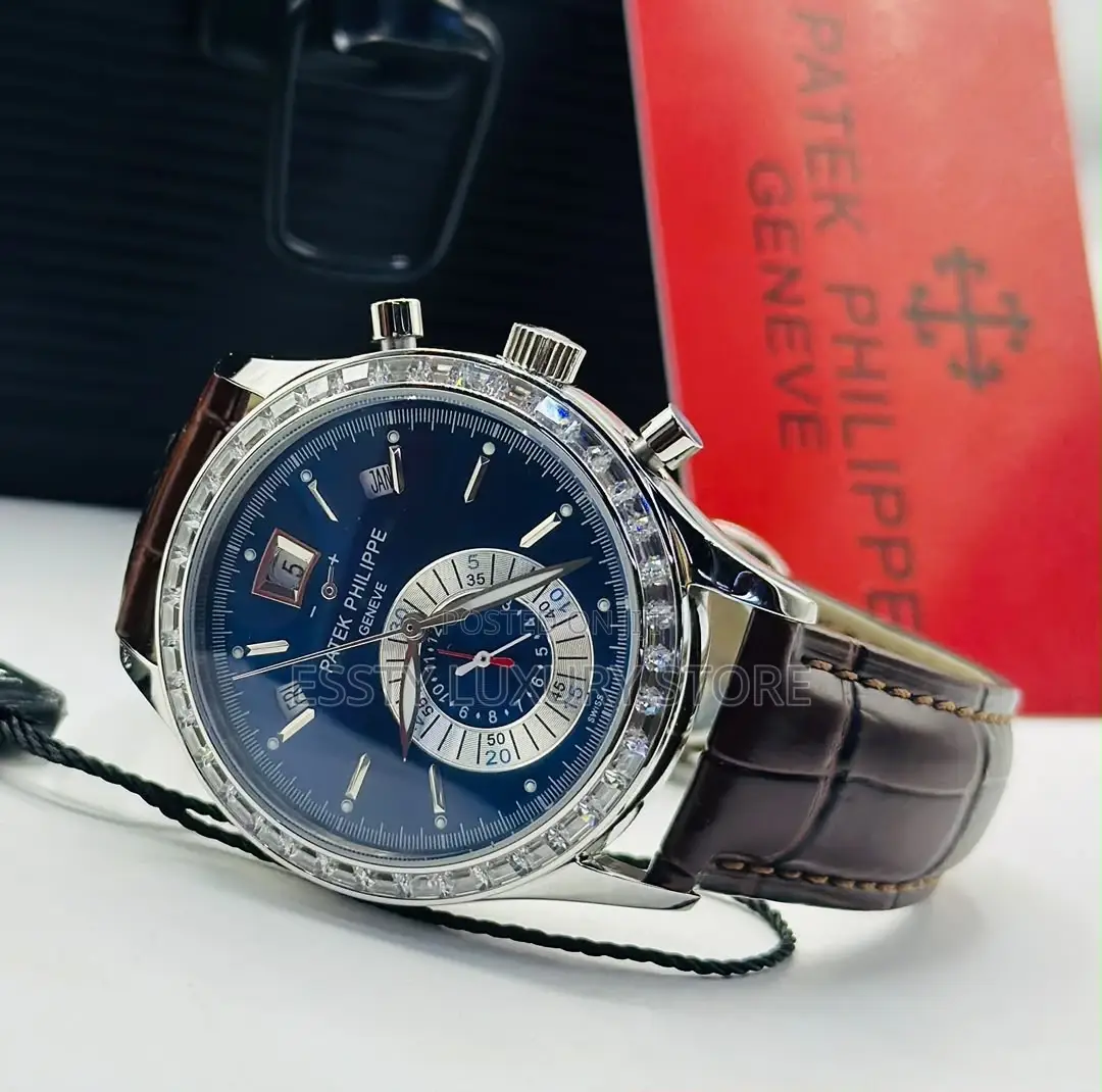 Automatic Patek Philippine Leather Wristwatch
