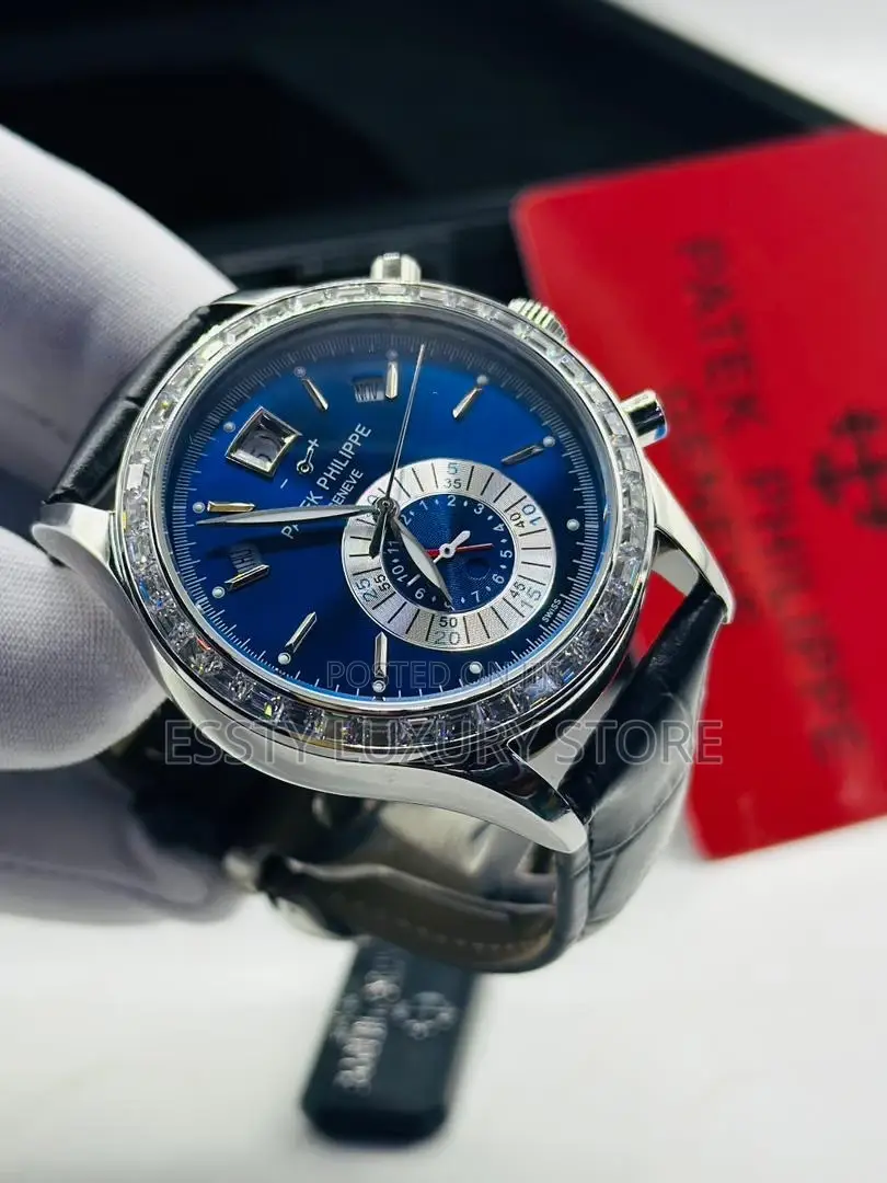 Automatic Patek Philippine Leather Wristwatch