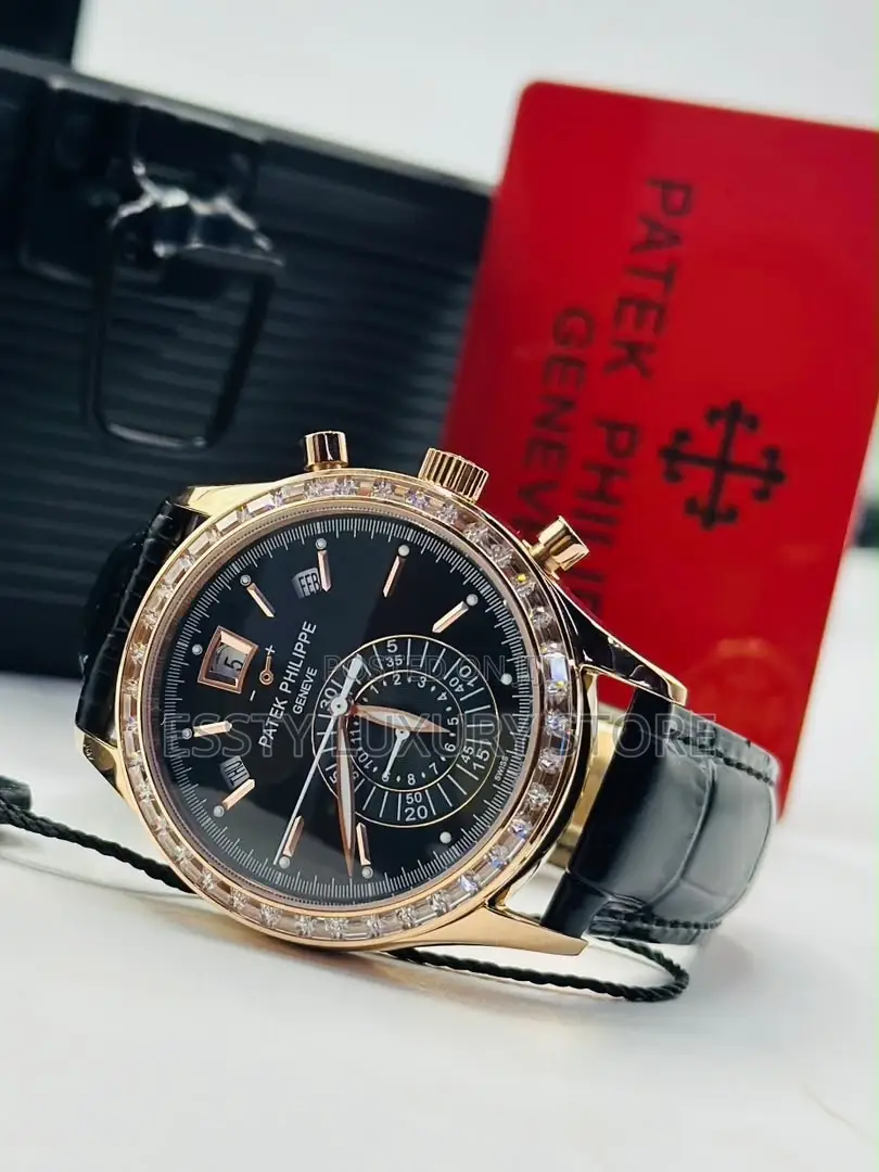 Automatic Patek Philippine Leather Wristwatch