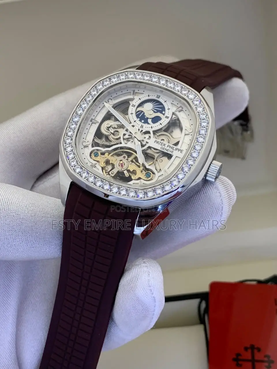 Patek Philippe Quality Luxury Men Rubber Wristwatch