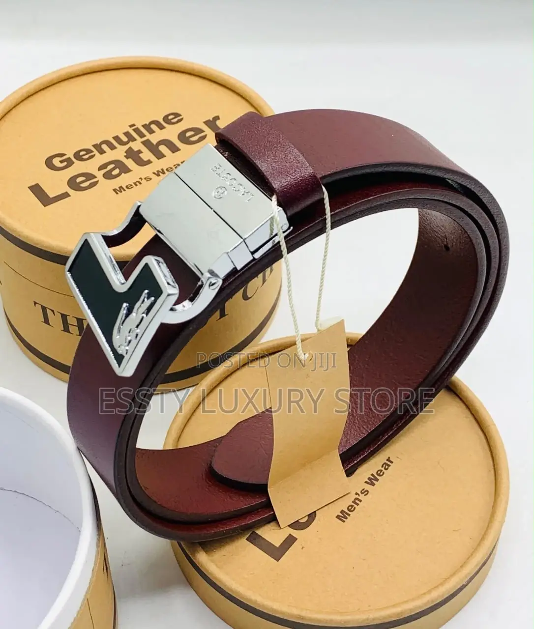Lacoste Pure Quality Leather Unisex Waist Belt