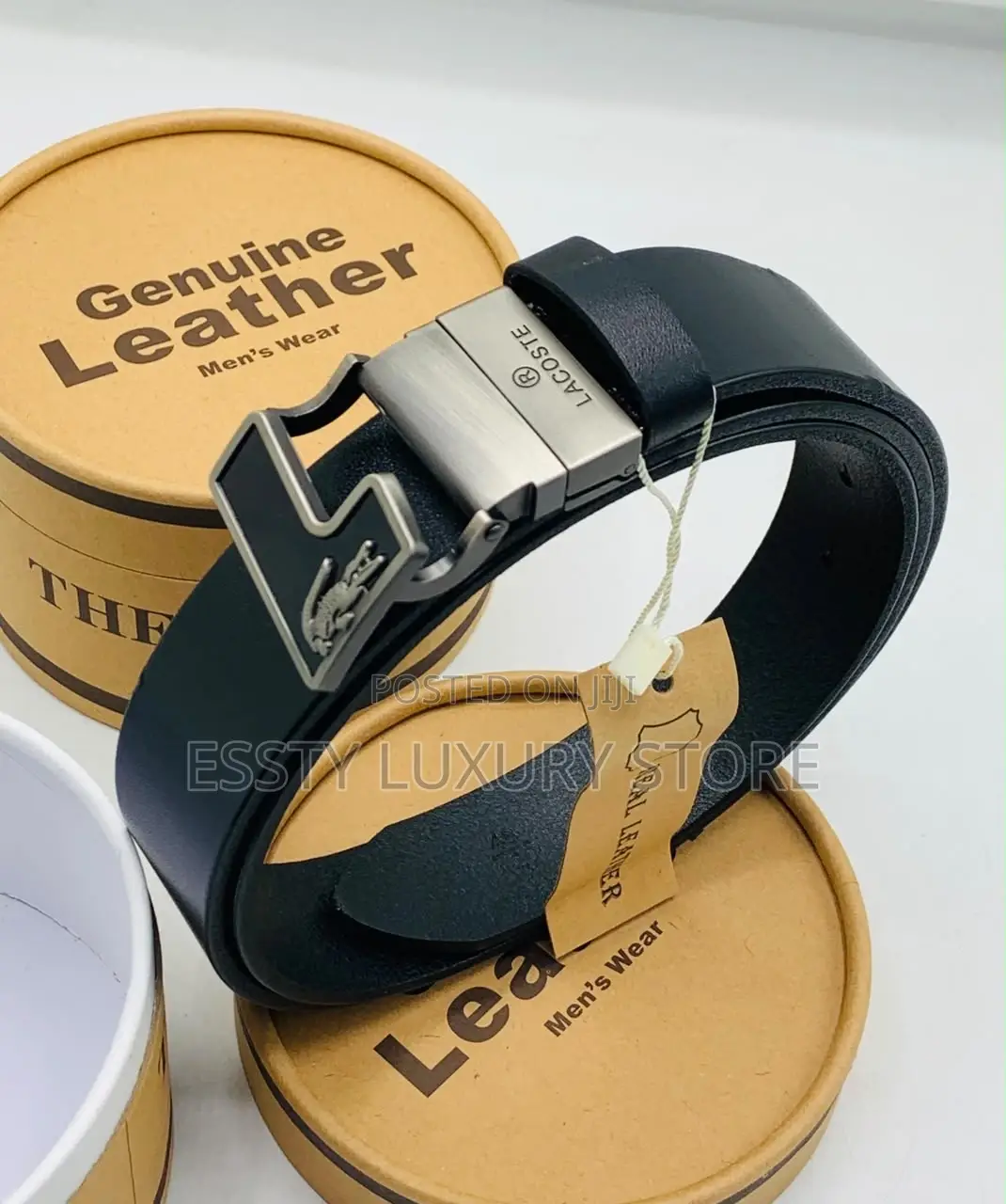 Lacoste Pure Quality Leather Unisex Waist Belt