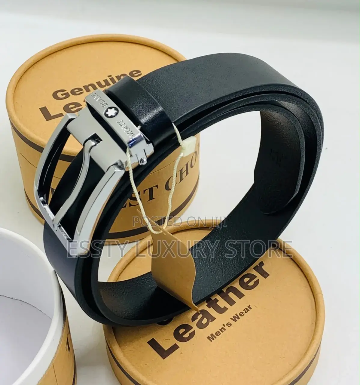 Mont Blanc Pure Quality Leather Unisex Waist Belt