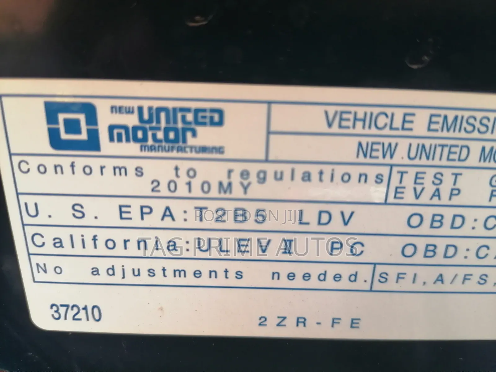 Pontiac Vibe 1.8L 2010 Blue