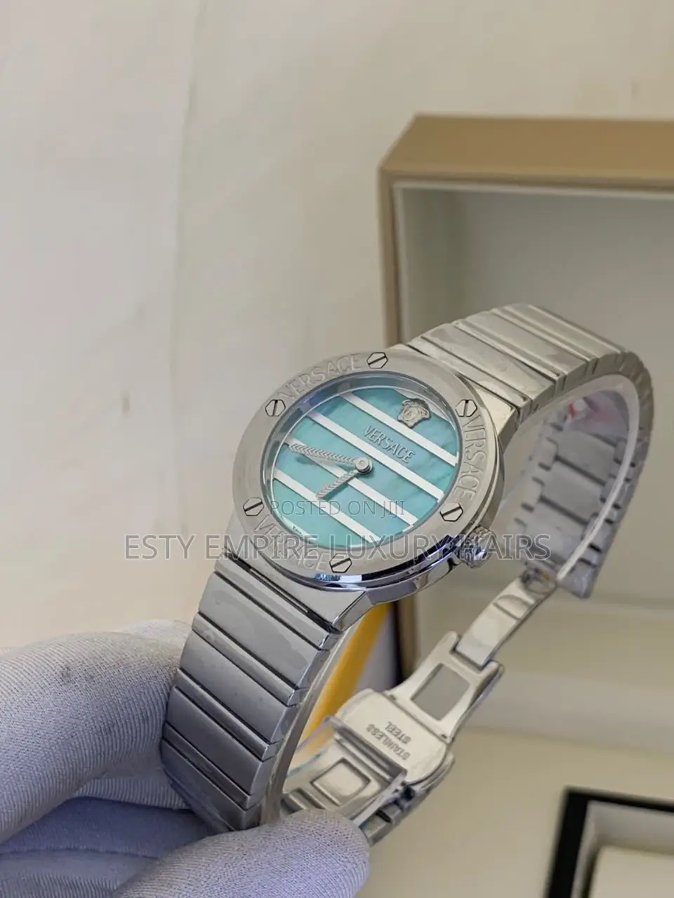 Versace Pure Silver Female Chain Wrist Watch