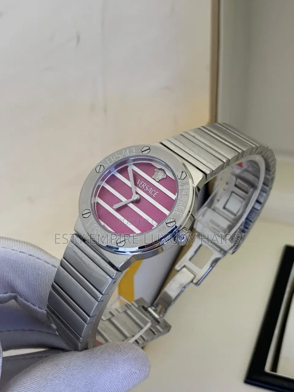 Versace Pure Silver Female Chain Wrist Watch