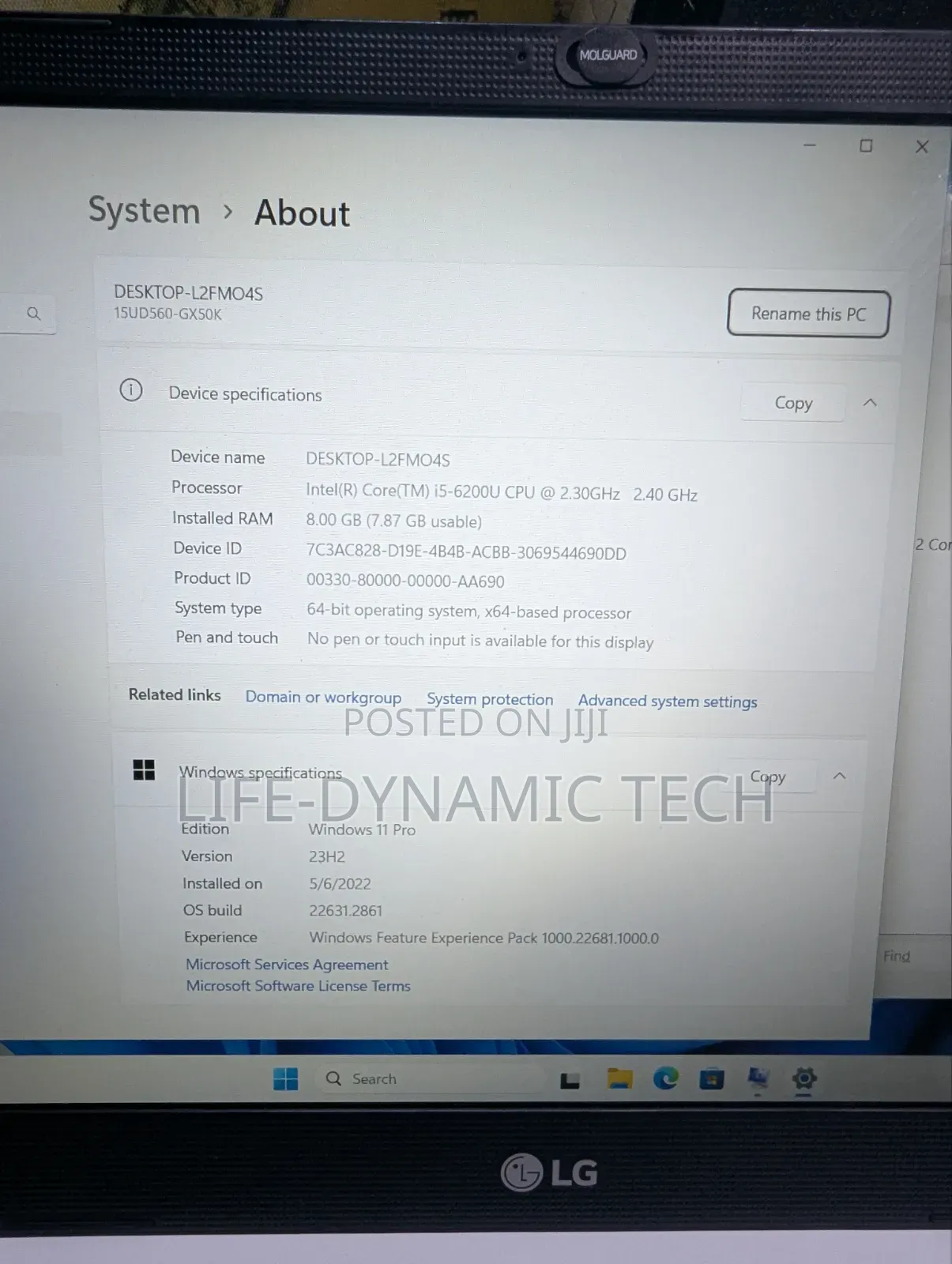 Laptop LG Gram 15.6 8GB Intel Core i5 SSD 256GB