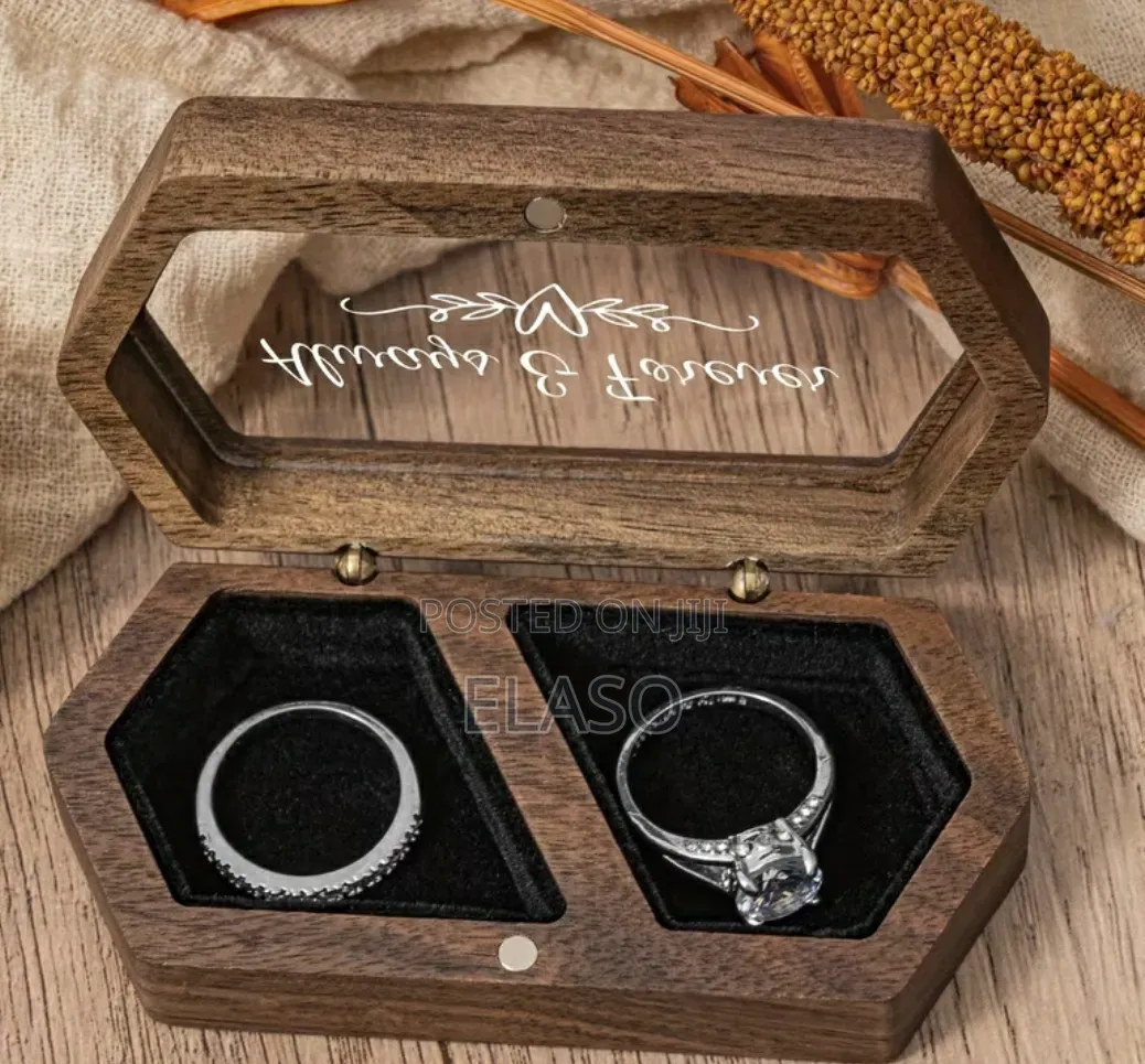 "Always Forever" Engraved Wooden Ring Box