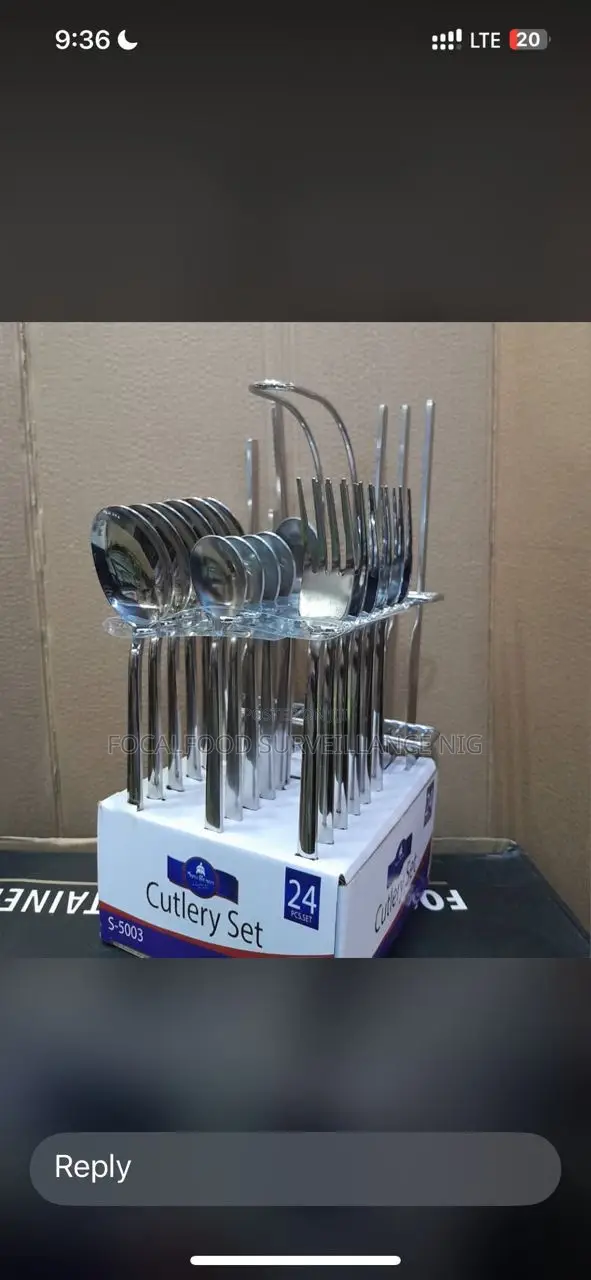 24 Pieces Cutlery Set - Spoon/ Fork/Knife Set With Holder