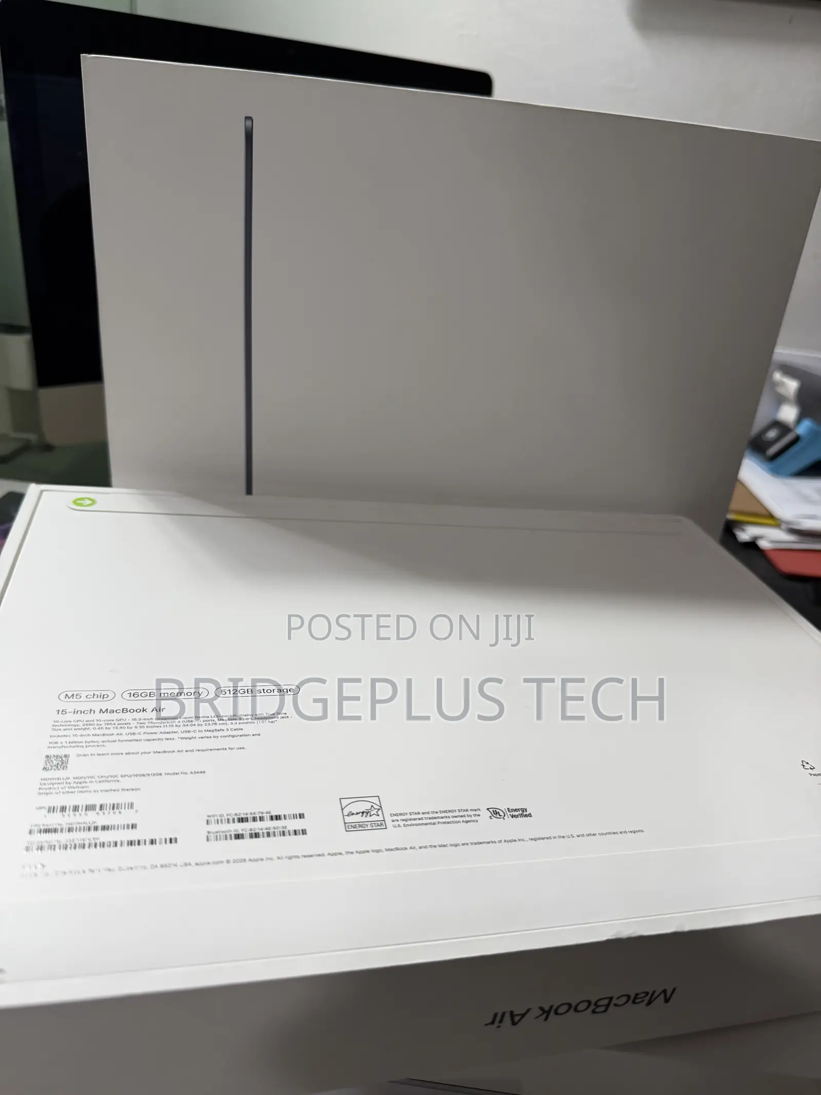 New Laptop Apple MacBook Air 2026 M5 16GB Apple M5 SSD 512GB