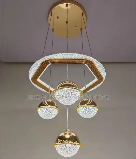 Modern Gold Crystal Chandelier