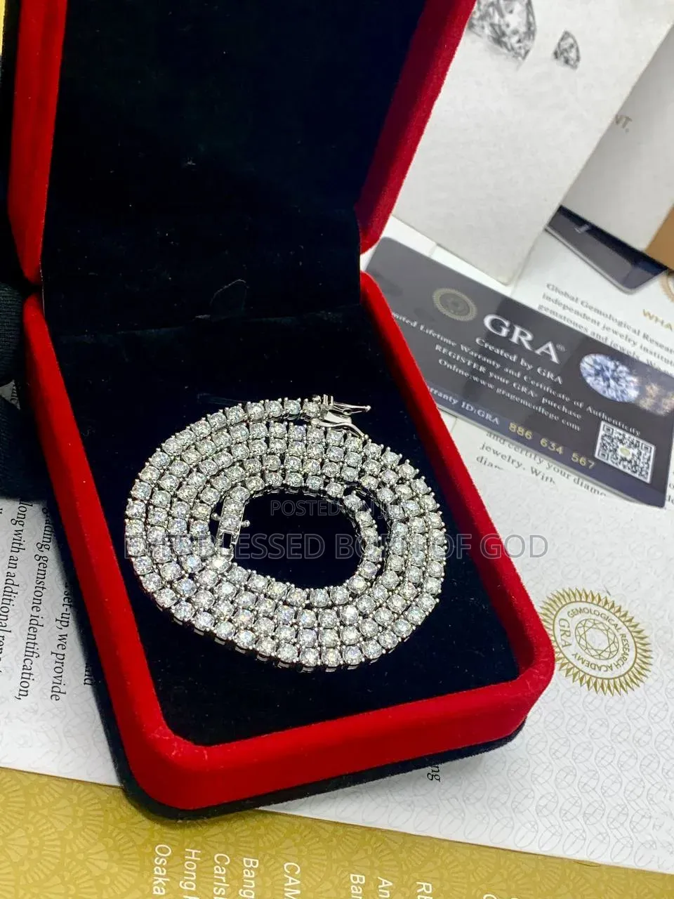 VSS Moissanite Diamond Tennis Necklace Diamond Shape Pendant