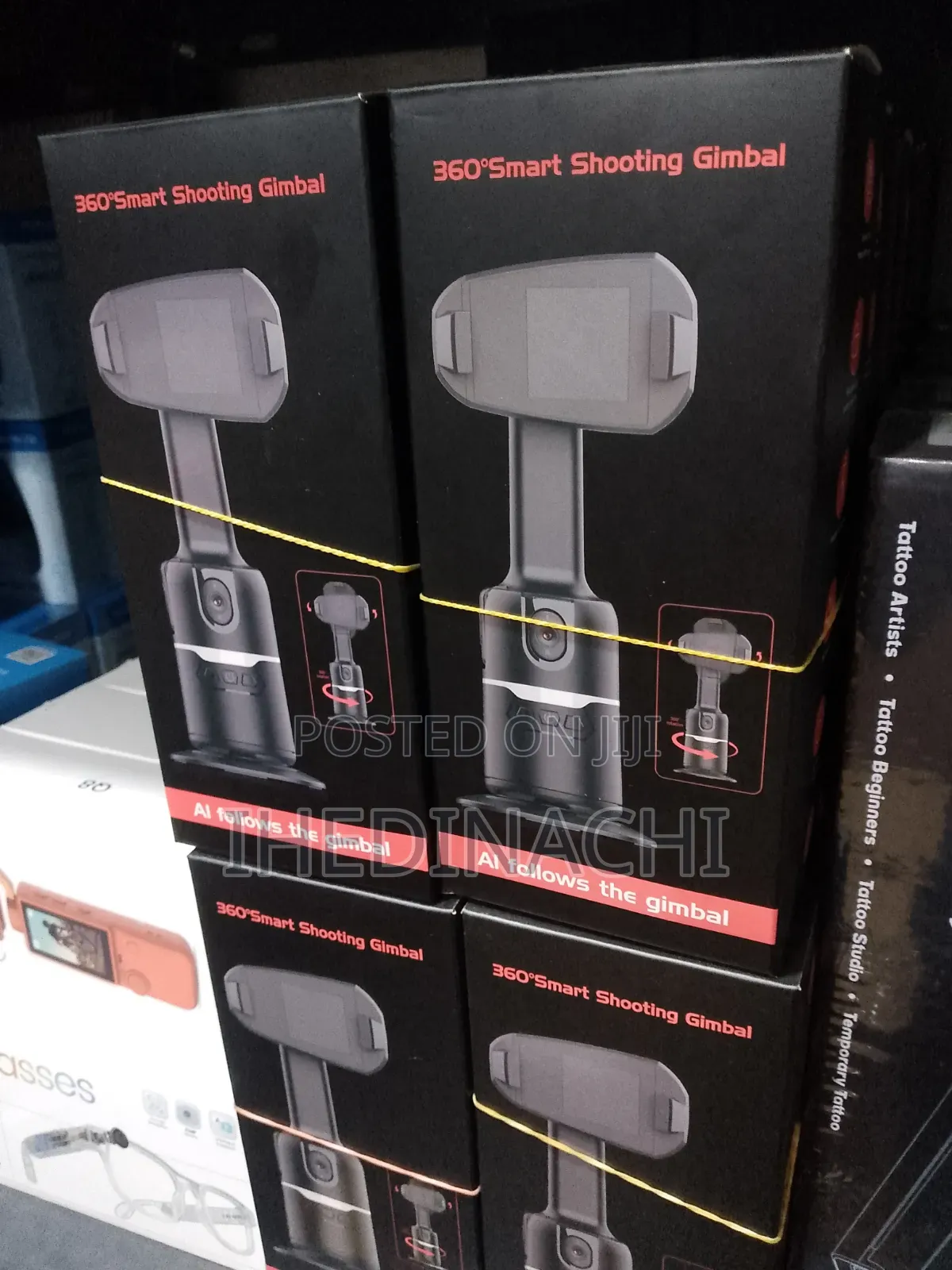360° Ai Smart Shooting Gimbal With Cooling Fan Auto Face Tracking