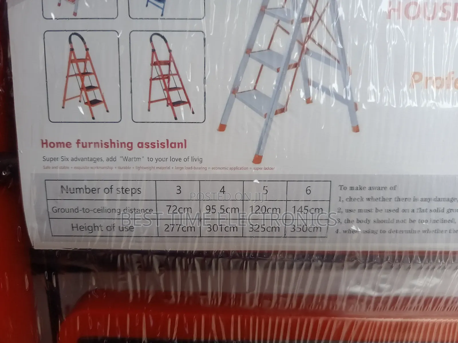 Sturdy 3 Step Household Ladder
