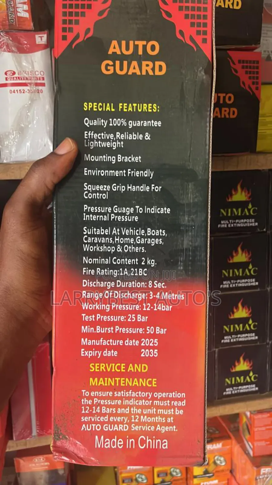 2kg Auto Guard Fire Extinguisher