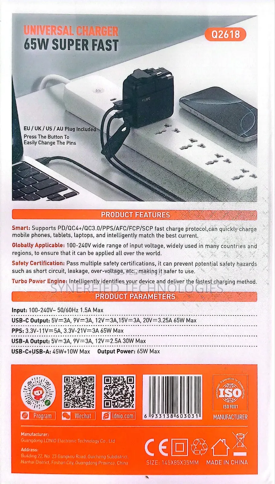 Ldnio 65w Fast Charger Charges Laptop, Phone Tablet at Once