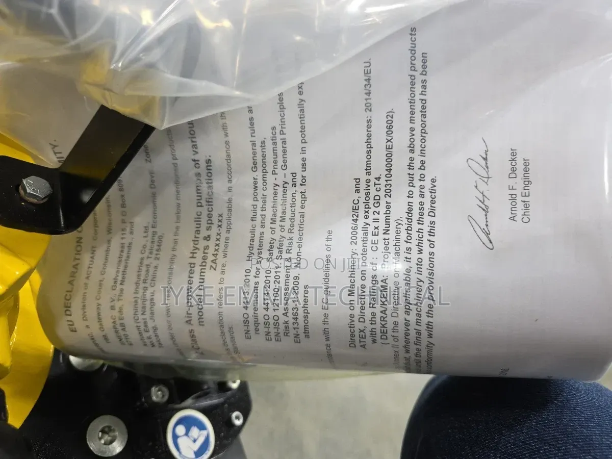 Enerpac Za4208mx Hydraulic Pump Air Powered 10000 Psi