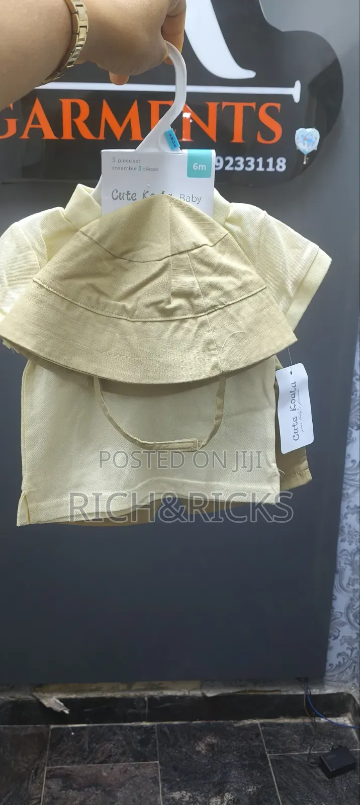 Cute Koala 3-Piece Polo Shirt, Shorts, Bucket Hat Set