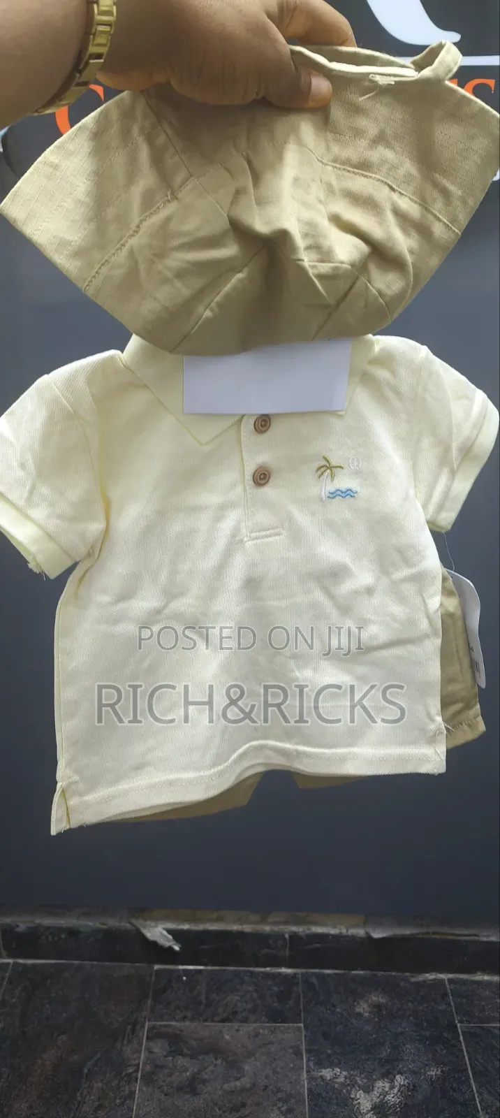 Cute Koala 3-Piece Polo Shirt, Shorts, Bucket Hat Set