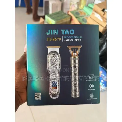 Jin Tao Jt-8679 2in1 Rechargeable Professional Hair Clipper/Trimmer