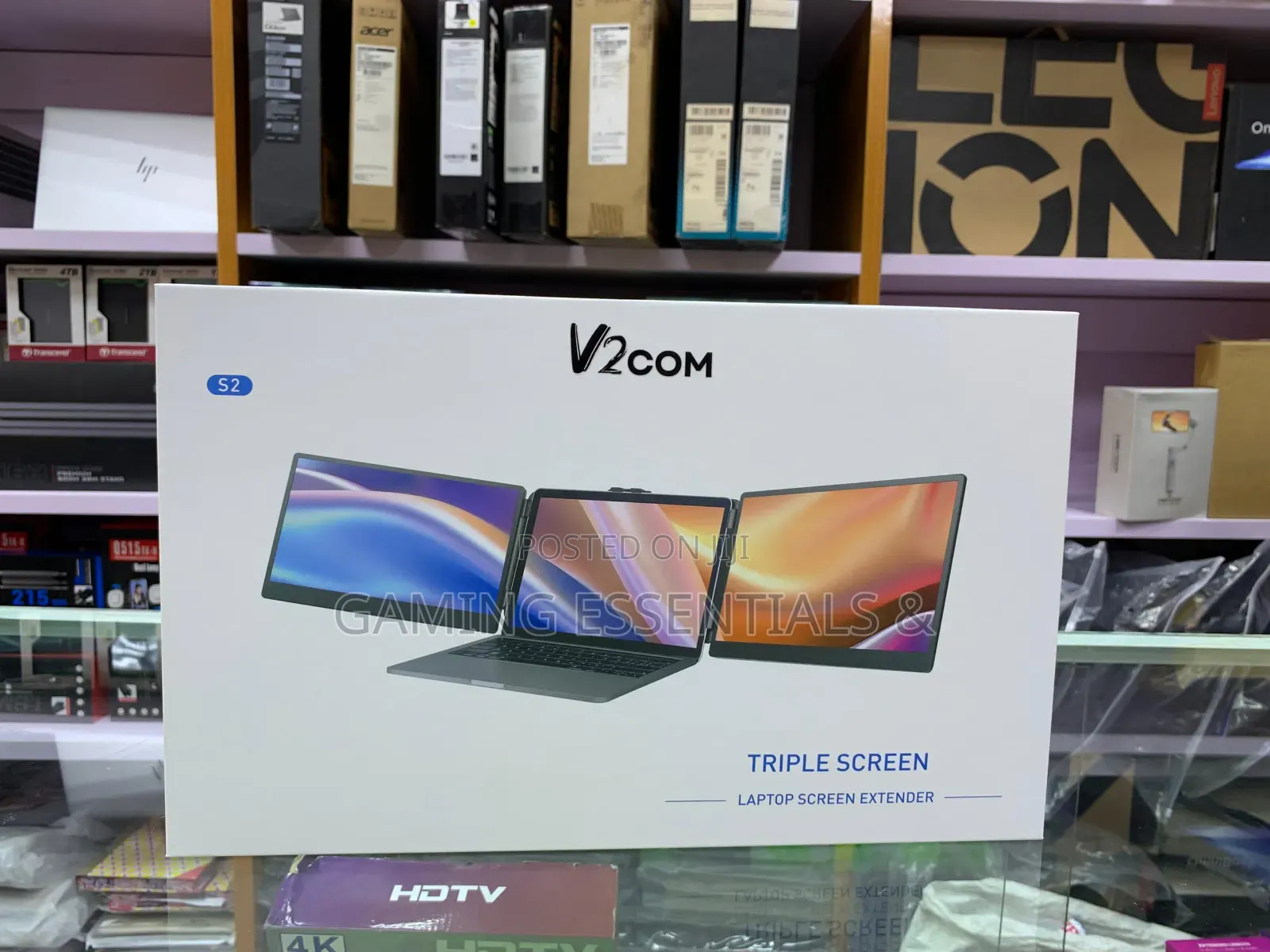 V2com S2 14" FHD Ips Triple Laptop Screen Extender