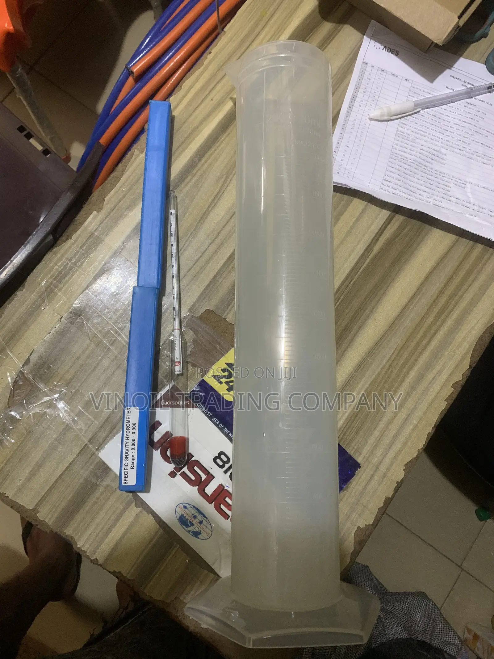 Specific Gravity Hydrometer + Measuring Cylinder Set