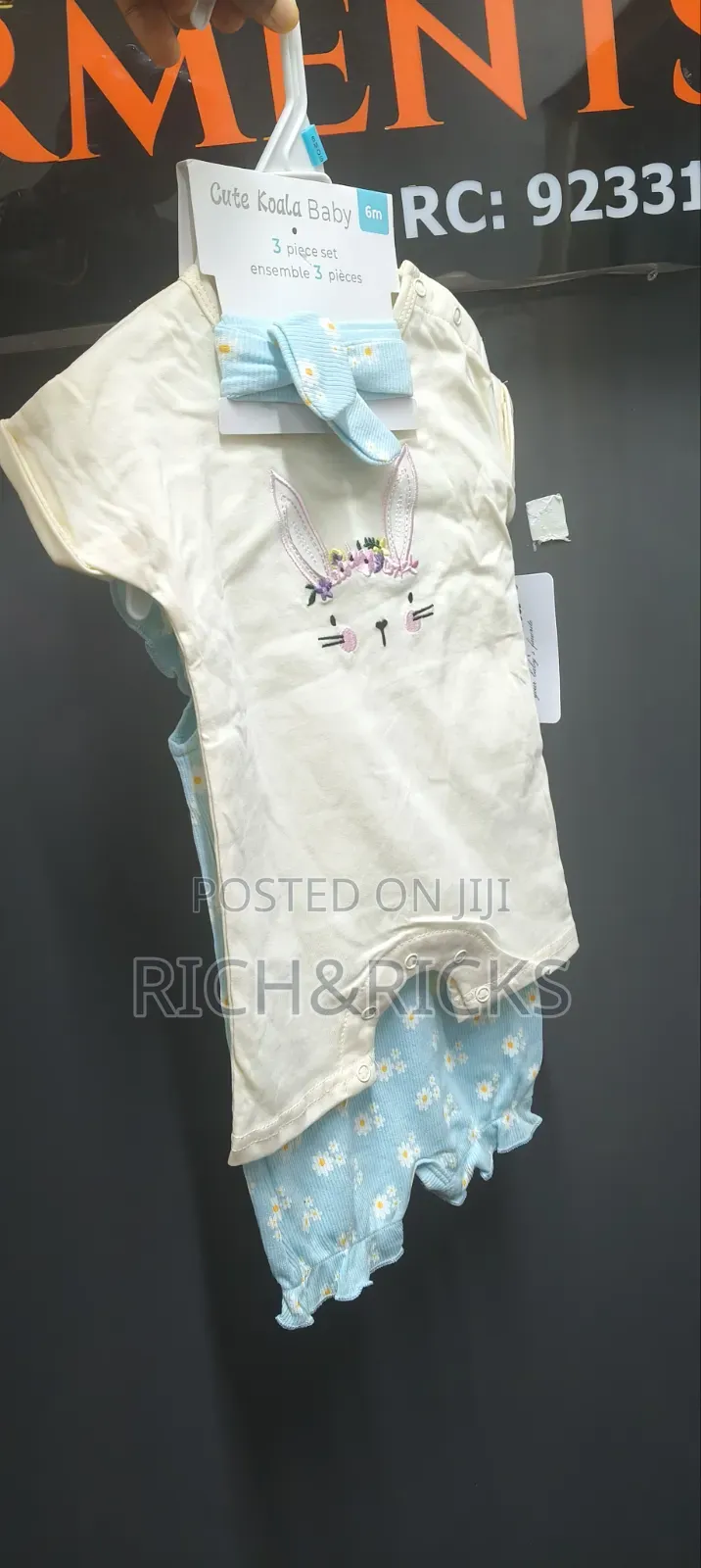 Cute Koala 3-Piece Bunny Daisy Romper Set