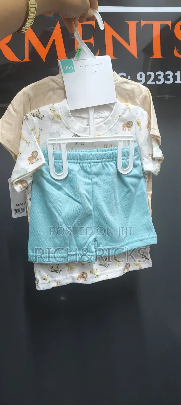 Cute Koala 3-Piece Safari Animals Tee Shorts Mix-and-Match Set