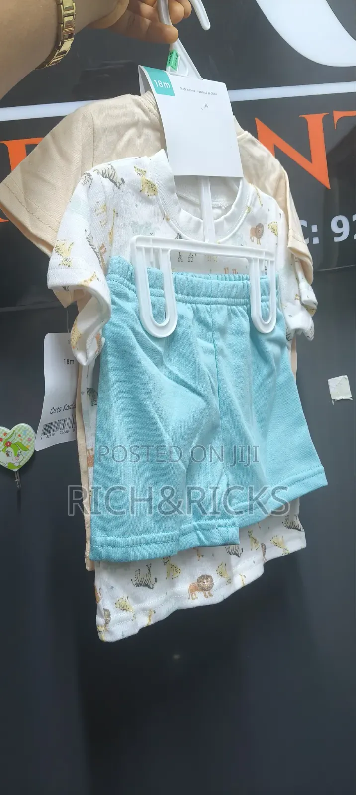 Cute Koala 3-Piece Safari Animals Tee Shorts Mix-and-Match Set