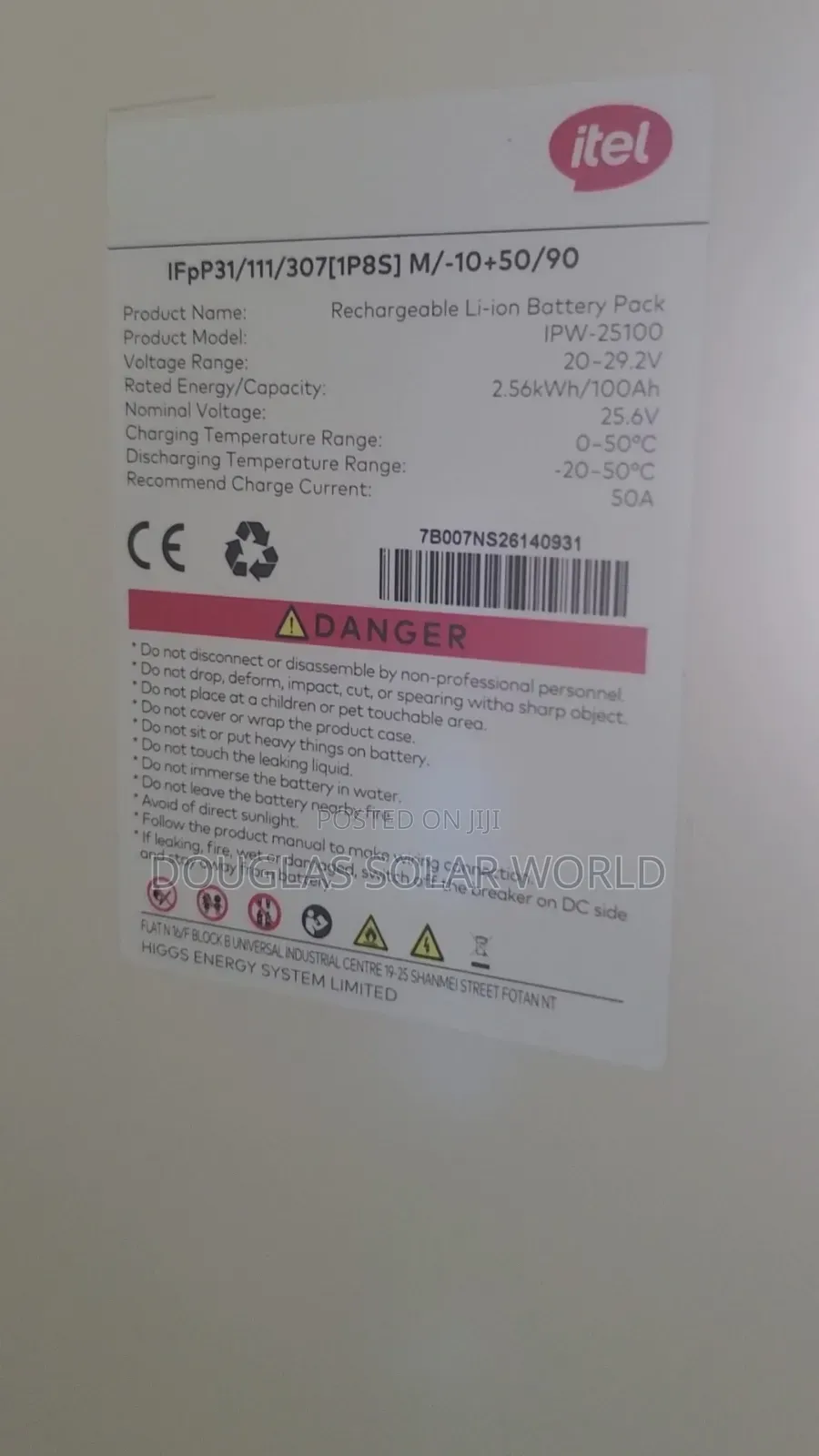 Itel 3.6kva Hybrid Inverter/2.5kwh Lithium Battery Solar System