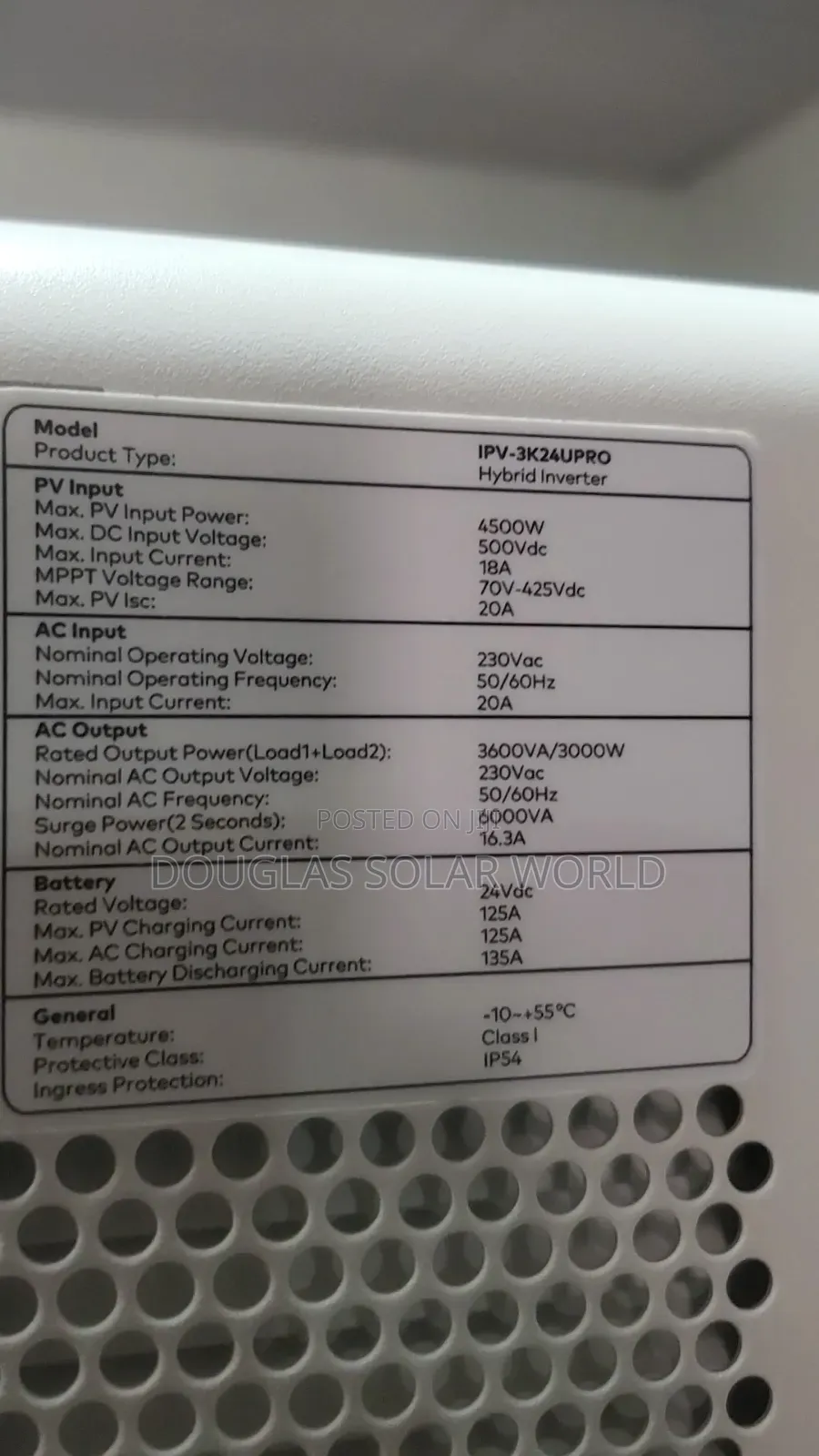 Itel 3.6kva Hybrid Inverter/2.5kwh Lithium Battery Solar System