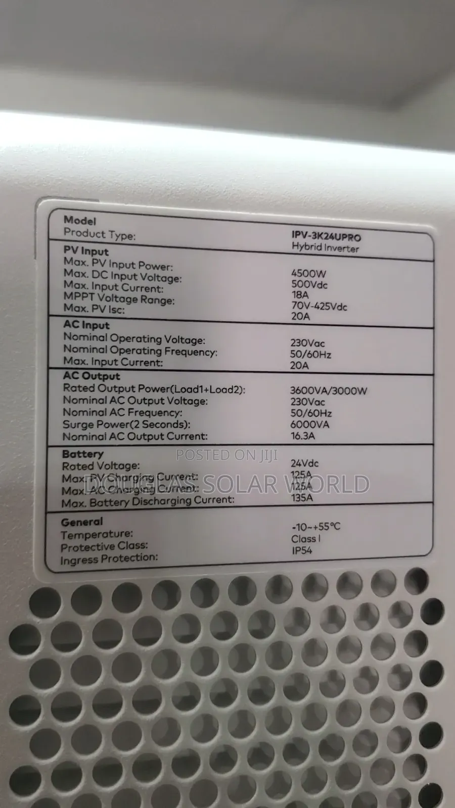 Itel 3.6kva Hybrid Inverter/2.5kwh Lithium Battery Solar System