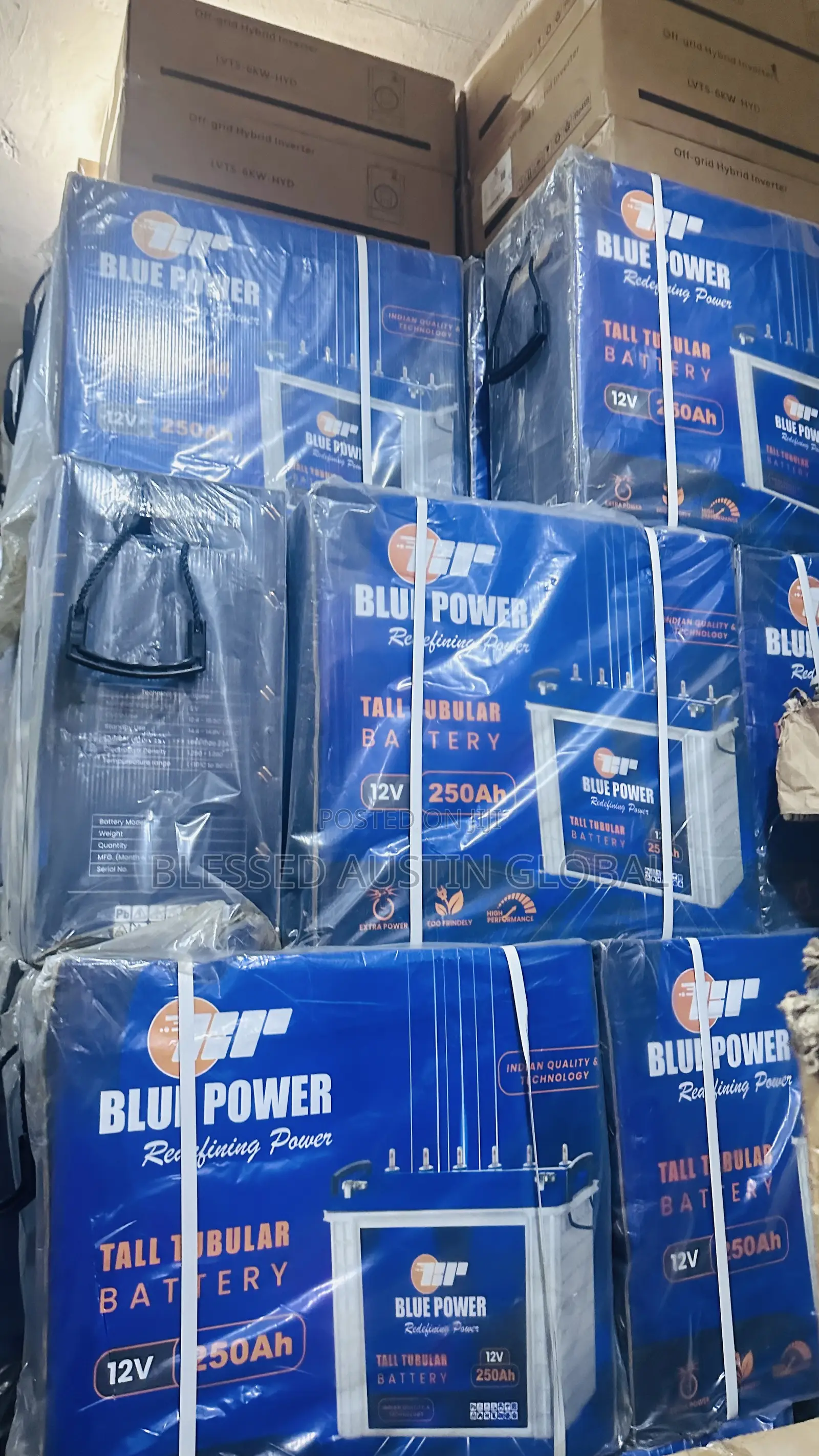 250ah Blue Power Tubular Battery. Tested and Trusted