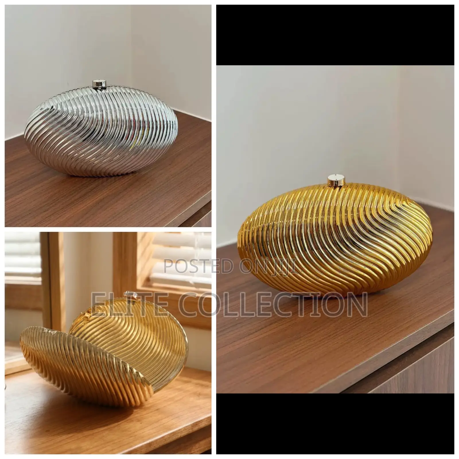 Spiral Shell Purse Gold and Silver Color High Quality 