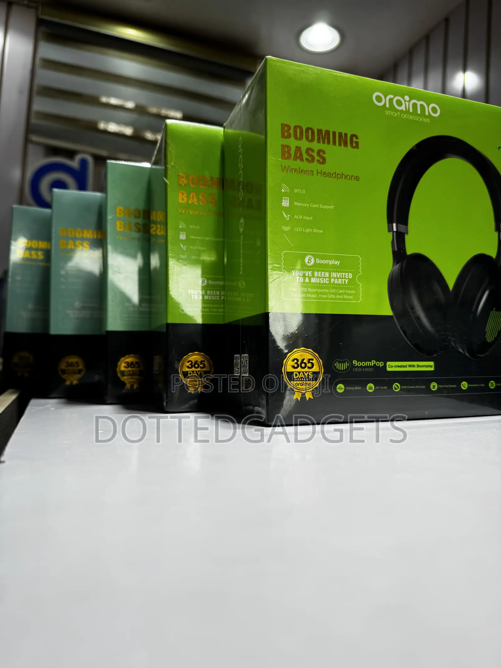Oraimo Boom-Pop(Oeb-H89d)Over-Ear Wireless Headphone(Boomplay Edition)