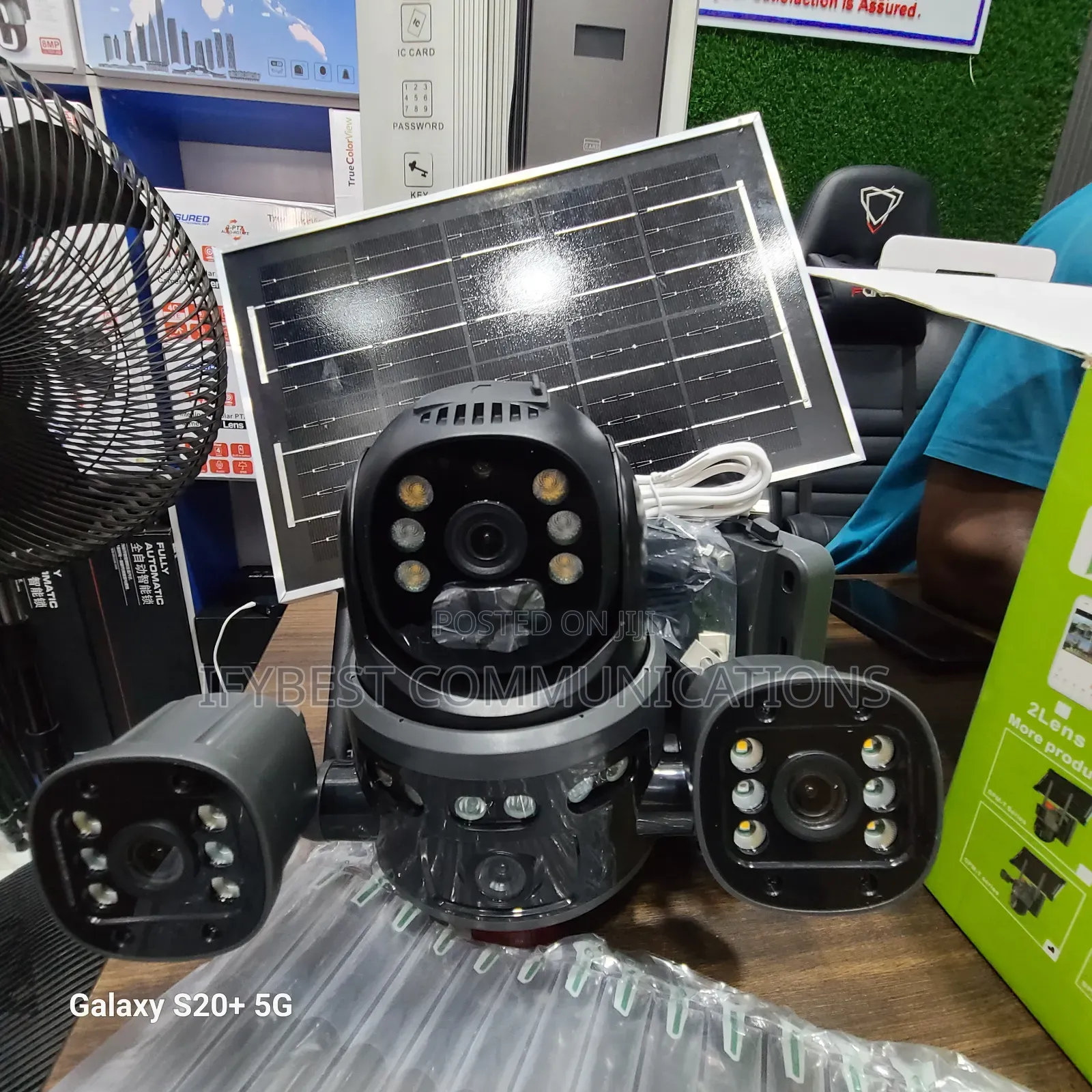 Ai Powered Solar CCTV 3lens Camera