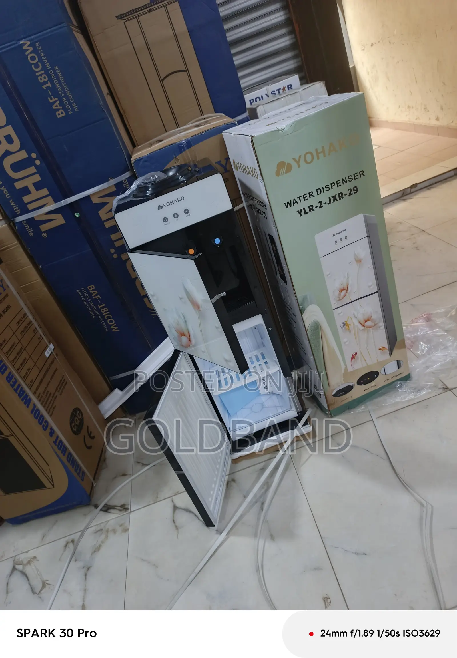 Yohako Tempered Glass Water Cooler With Fridge
