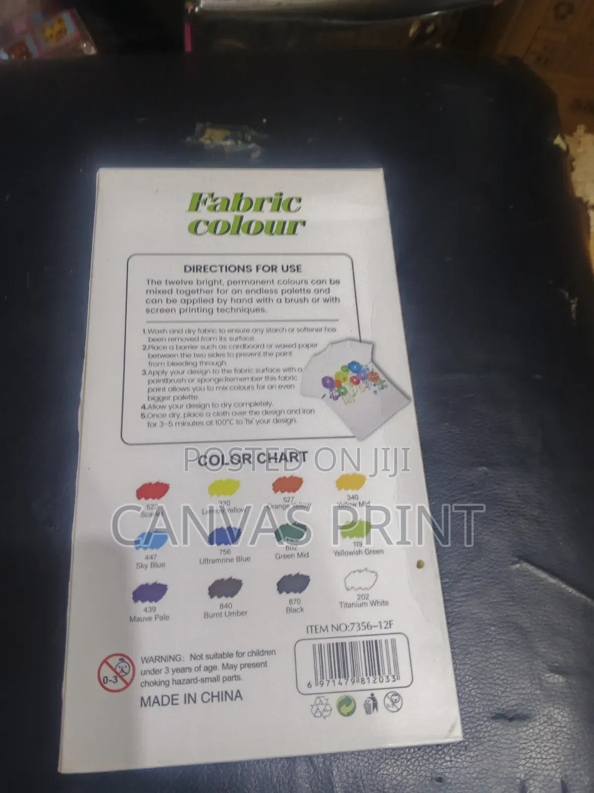 Fabric Paint 25 Ml X 12 Colours