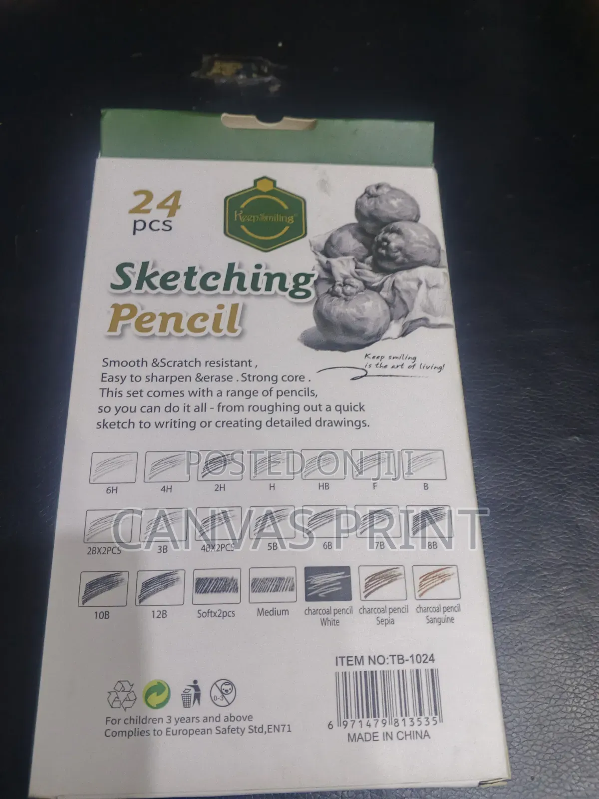Professional Sketching Set 24 Pcs With 18 Pcs Sketch Pencil