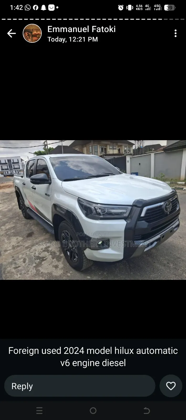 Toyota Hilux 2024 White